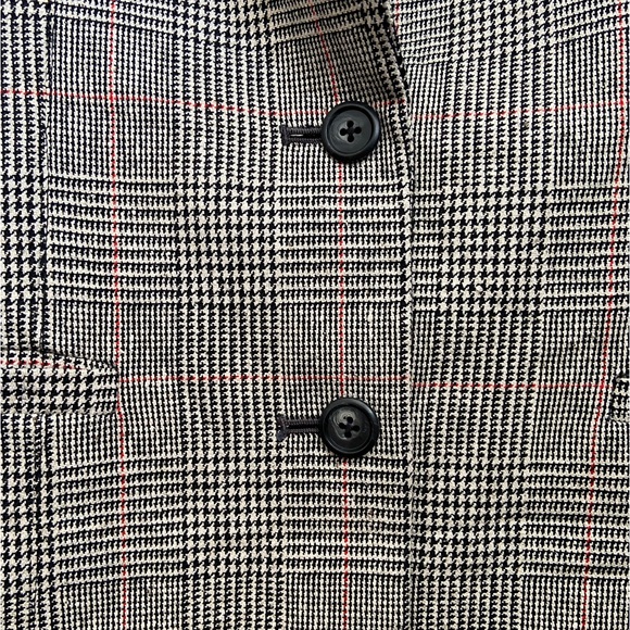Vintage Wool/Silk blend fitted plaid Eaton blazer - Picture 3 of 3